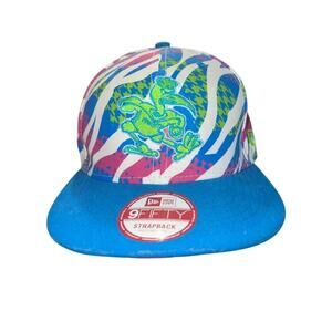 Vintage Zebra Tooth Miami Hurricanes Snapback Hat Stitched Logo M/L